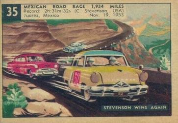 1954 Parkhurst Race Against Time (V339-12) #35 Stevenson Wins Again Front
