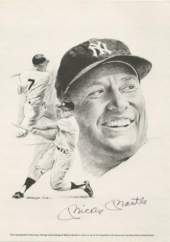 1967-73 Equitable Life Assurance Sports Hall of Fame #NNO Mickey Mantle Front