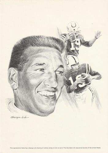 1967-73 Equitable Life Assurance Sports Hall of Fame #NNO Johnny Unitas Front
