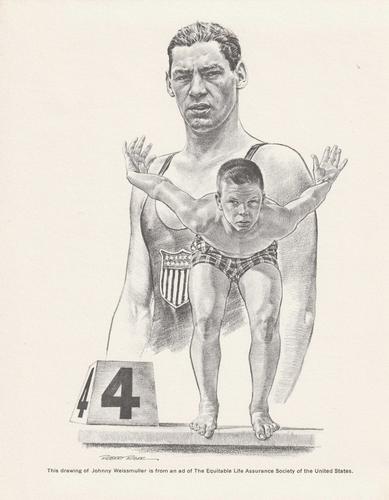 1967-73 Equitable Life Assurance Sports Hall of Fame #NNO Johnny Weissmuller Front