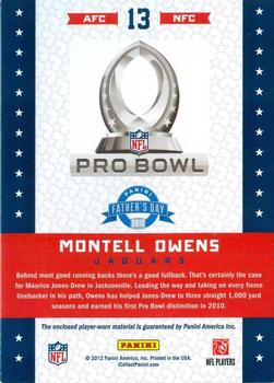 2012 Panini Father's Day - Pro Bowl Jerseys #13 Montell Owens Back