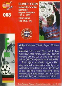 2000 Stadion World Stars #008 Oliver Kahn Back