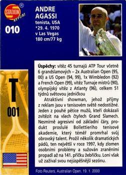 2000 Stadion World Stars #010 Andre Agassi Back