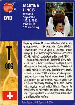 2000 Stadion World Stars #018 Martina Hingis Back