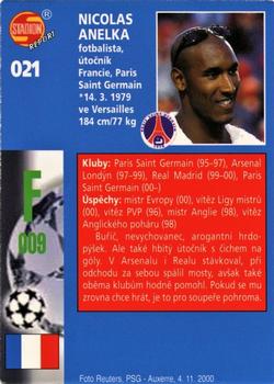 2000 Stadion World Stars #021 Nicolas Anelka Back
