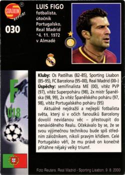 2000 Stadion World Stars #030 Luis Figo Back