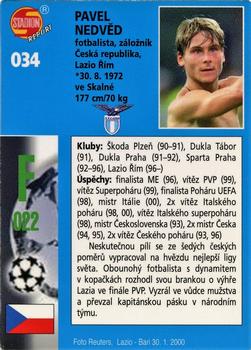 2000 Stadion World Stars #034 Pavel Nedved Back