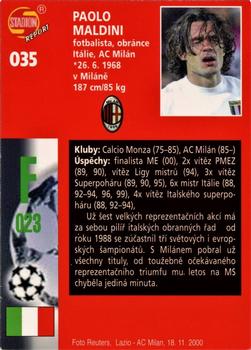 2000 Stadion World Stars #035 Paolo Maldini Back