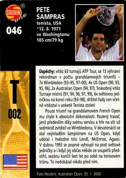 2000 Stadion World Stars #046 Pete Sampras Back