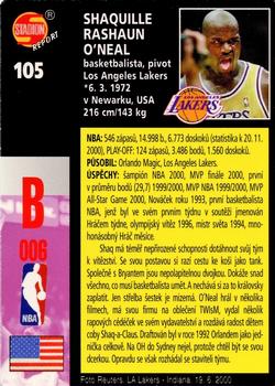 2000 Stadion World Stars #105 Shaquille R. O´Neal Back