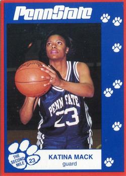 1993 The Second Mile Penn State Nittany Lions Winter Sports #NNO Katina Mack Front