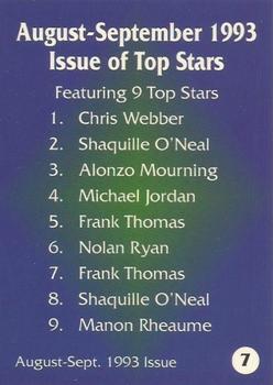 1993 Top Stars Magazine #7 Frank Thomas Back