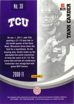 2016 Panini TCU Horned Frogs - Silver #30 Tank Carder Back
