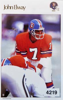 1986 Sports Illustrated Poster Stickers Test Issue #4219 John Elway Front