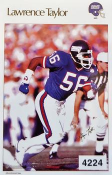 1986 Sports Illustrated Poster Stickers Test Issue #4224 Lawrence Taylor Front