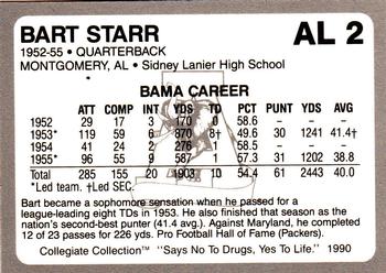 1990 Collegiate Collection Say No to Drugs #AL 2 Bart Starr Back