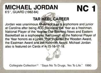 1990 Collegiate Collection Say No to Drugs #NC 1 Michael Jordan Back