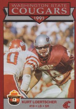 1992 Washington State Cougars Smokey #NNO Kurt Loertscher Front