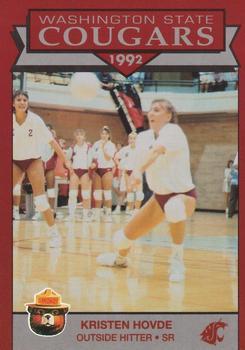 1992 Washington State Cougars Smokey #NNO Kristen Hovde Front