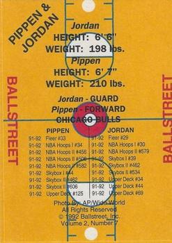 1992 Ballstreet #NNO Michael Jordan / Scottie Pippen Back