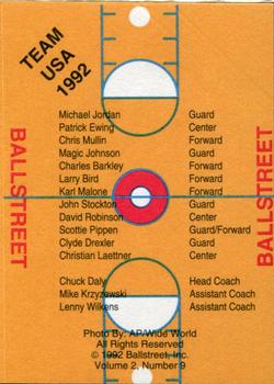 1992 Ballstreet #NNO The Dream Team In Barcelona Back