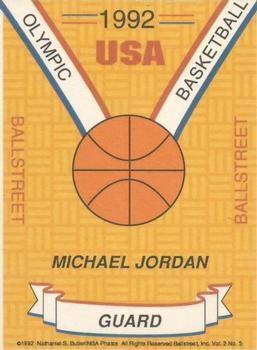 1992 Ballstreet #NNO Michael Jordan Back