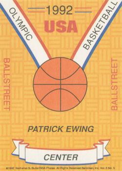 1992 Ballstreet #NNO Patrick Ewing Back