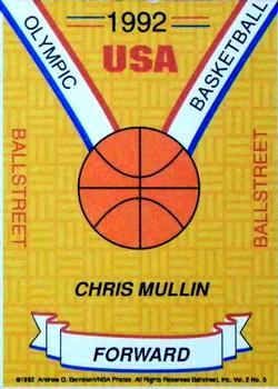 1992 Ballstreet #NNO Chris Mullin Back