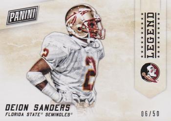 2015 Panini Black Friday - College Legends Thick Stock #6 Deion Sanders Front
