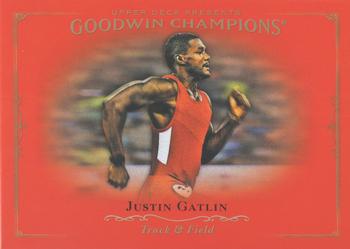 2016 Upper Deck Goodwin Champions - Royal Red #71 Justin Gatlin Front