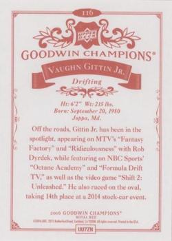 2016 Upper Deck Goodwin Champions - Royal Red #116 Vaughn Gittin Jr. Back