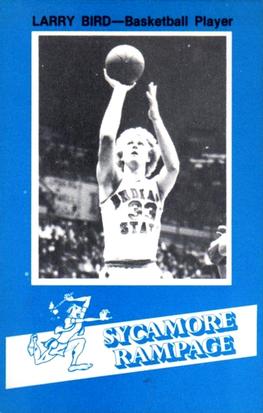 1982-83 Indiana State Sycamores Police #NNO Larry Bird Front