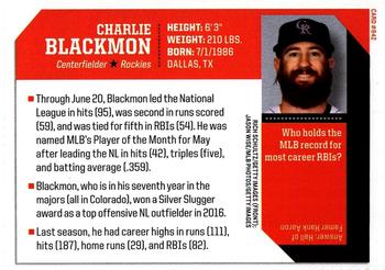 2017 Sports Illustrated for Kids #642 Charlie Blackmon Back