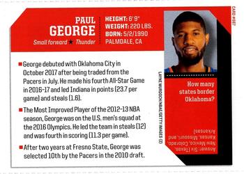 2017 Sports Illustrated for Kids #687 Paul George Back