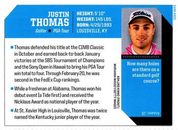 2017 Sports Illustrated for Kids #605 Justin Thomas Back