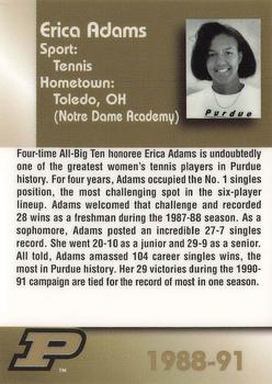 2000 AMA Purdue Boilermakers Legends Women #NNO Erica Adams Back