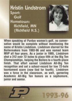 2000 AMA Purdue Boilermakers Legends Women #NNO Kristin Lindstrom Back