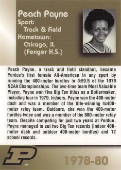 2000 AMA Purdue Boilermakers Legends Women #NNO Peach Payne Back
