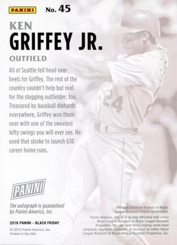 2016 Panini Black Friday - Autographs #45 Ken Griffey Jr. Back