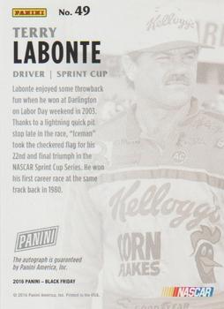 2016 Panini Black Friday - Autographs #49 Terry Labonte Back