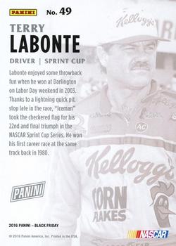 2016 Panini Black Friday - Wedges #49 Terry Labonte Back