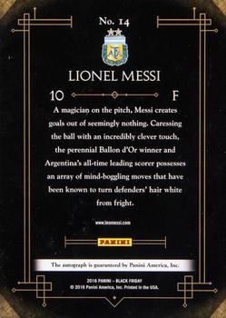 2016 Panini Black Friday - Panini Collection Autographs #14 Lionel Messi Back