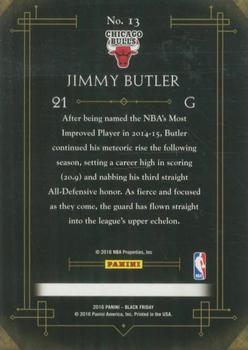 2016 Panini Black Friday - Panini Collection Thick Stock #13 Jimmy Butler Back
