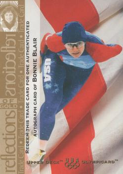 1996 Upper Deck USA Olympicards - Reflections of Gold Trade Card #TR7 Bonnie Blair Front