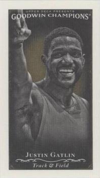 2016 Upper Deck Goodwin Champions - Canvas Blank Back Minis #NNO Justin Gatlin Front