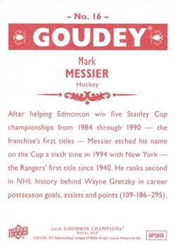 2016 Upper Deck Goodwin Champions - Goudey Royal Red #16 Mark Messier Back