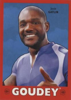 2016 Upper Deck Goodwin Champions - Goudey Royal Red #33 Justin Gatlin Front