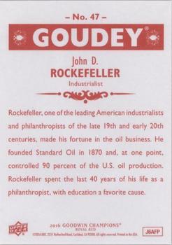 2016 Upper Deck Goodwin Champions - Goudey Royal Red #47 John D. Rockefeller Back