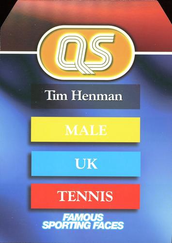1997 BBC A Question of Sport UK #NNO Tim Henman Back