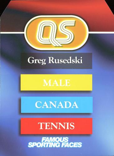 1997 BBC A Question of Sport UK #NNO Greg Rusedski Back